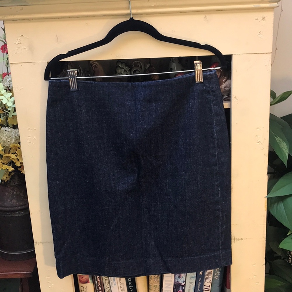 J crew jean skirt
